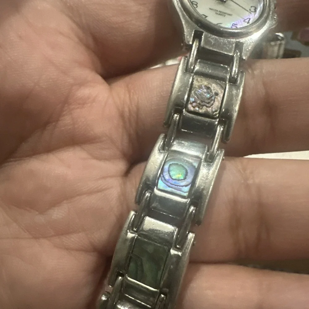 Working Vintage Wrangler Women's Watch Abstract Steel Dainty Band 24mm Fit 6.75